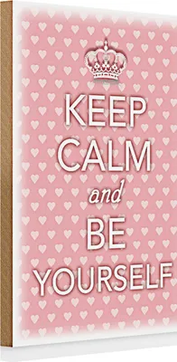 Produktbild von Holzschild Spruch 20x30cm Keep Calm and be yourself