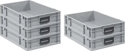 Produktbild von SparSet 5x Eurobox NextGen Portable Duo  Germany | HxBxT 12x40x60cm | 23 Liter | Eurobehälter, Transportbox, Transportbehälter, Stapelbehälter