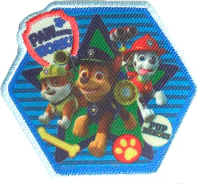 Obrázok produktu pre Paw Patrol © Paw Some Work - nášivka, nažehlovačka, nažehlovačka, nášivka, nášivky, na nažehlenie, veľkosť: 6,2 x 7 cm