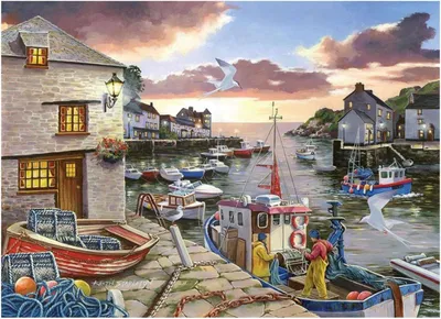 Image de Maison des Puzzles Puzzle Harbour Lights 250 XL Teile Landschaft