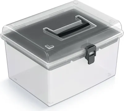 Zdjęcie produktu dla nabbi Plastikowe pudełko do przechowywania NUF3HT - przezroczysty / czarny