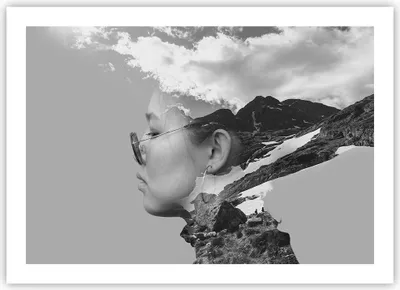 Produktbild von Poster - Poster ohne Rahmen - Frau modern schwarz und weiß - 70x50 cm - Wand Bild - Wanddeko - Wandbilder - Kunstposter - Wandposter - Bilder - Kunstdruck - Wanddekoration - Wandbild - P2XAA70x50-4571