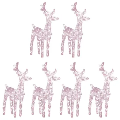 Image de Rennes à LED 6 pcs. Blanc chaud 240 LEDs Acrylique