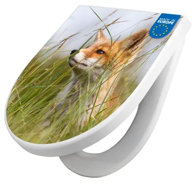 Produktbild von WC Sitz mit Absenkautomatik D Form Motiv Fuchs [TDW3 10328]