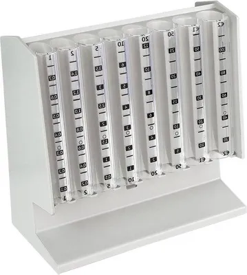 Productafbeelding van Muntensorteerder van metaal, lichtgrijs, 21 x 195 x 10 cm, ideaal voor het sorteren van munten.