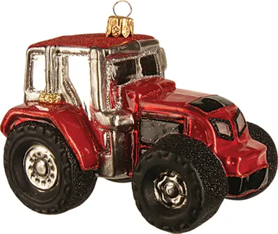 Produktbild von Christbaumschmuck Glas Traktor 10cm rot