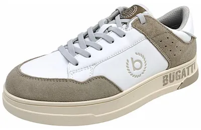 Imagen del producto de Zapatos para hombre Bugatti, tipo mocasín con cordones, color blanco, para uso casual