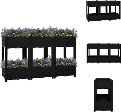 Produktbild von vidaXL Hochbeet 120x40x71 cm Polypropylen -  Blumentöpfe & Pflanzgefäße