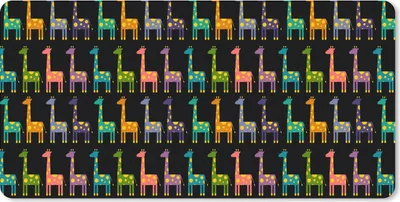 Produktbild von MuchoWow® Mauspad Mousepad Regenbogen - Giraffe - Mädchen - Muster - Kinder 60x30 cm - Mousepads - Maus Mat - Pad - Mausunterlage - Nachhaltig