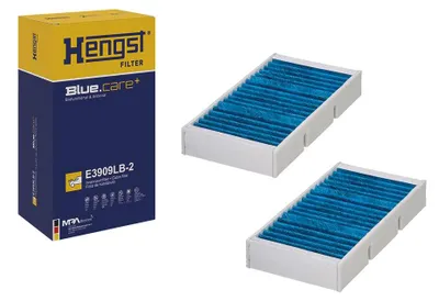 Productafbeelding van HENGST E3909LB-2 Interieurfilter, pollenfilter, geschikt voor MERCEDES-BENZ M-klasse (W166), met actieve koolfilter