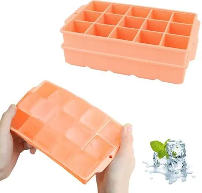Image de Ibenzoa® Moule à glaçons en silicone – 30 glaçons carrés de grande taille (3,5 x 3,5 x 3,5 cm), sans BPA, conforme aux normes FDA, utilisable de -40°C à 230°C, idéal pour les cocktails et les aliments pour bébés