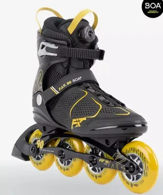Image de K2 Skates F.I.T. 90 BOA patins en ligne hommes gris - mustard Taille EU : 42.5