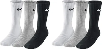 Produktbild von 6 Paar Nike Herren Damen Socken SX4508 - Farbe: weiß grau schwarz - Größe: 34-38