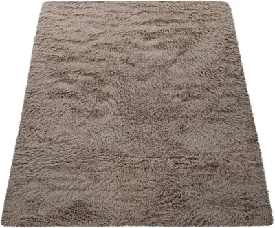 Immagine prodotto di Tappeto a pelo lungo per soggiorno Tappeto in Pelliccia sintetica Shaggy Morbido Beige Taupe Dimensioni 140x200 cm
