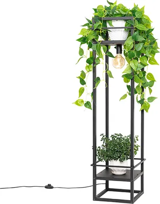Produktbild von Industrielle Stehlampe Schwarz Cage Rack