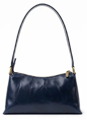 Produktbild von Damen-Schultertasche aus echtem Rindsleder Dunkelblau Reißverschluss Italy Dark Blue UNICA 28x40x9 cm 5613-Blu Scuro