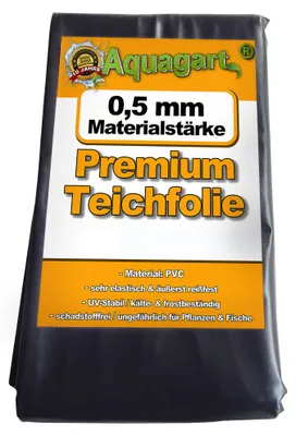 Immagine prodotto di Fodera per laghetto PVC 7m x 4m 0,5mm nero Fodera per laghetto da giardino