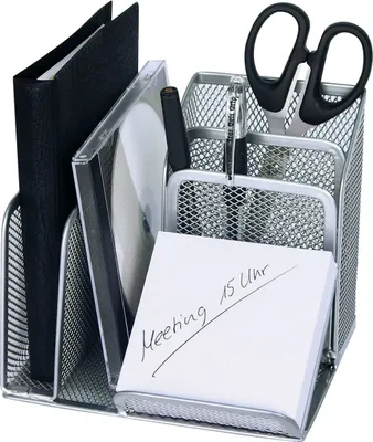 Produktbild von WEDO Utensilienständer Office 4 Fächer Drahtmetall silber