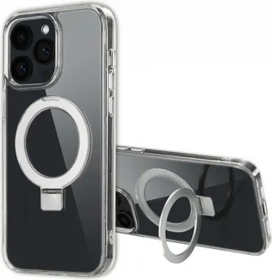 Image de Accezz Ring Stand Backcover avec MagSafe pour l'Apple iPhone 14 Pro Max - Transparent