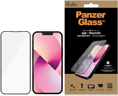 Image de Panzerglass E2E Microfracture Anti-bactérienne Verre Privatisant pour Iphone 13 Mini - Avec Cadre Noir