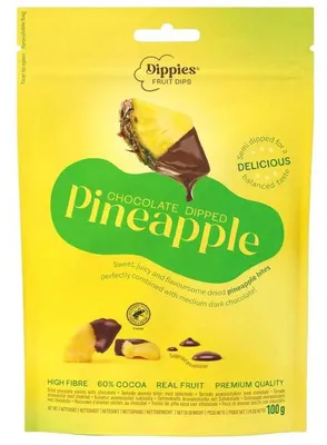 Produktbild von Dippies Fruit Dips Chocolate Dipped Pineapple 100g