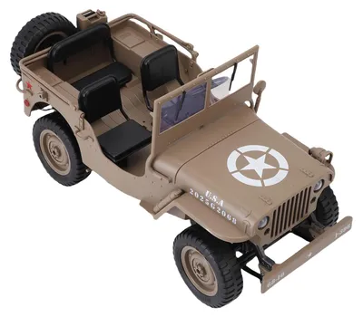Obrázek produktu pro Auto na dálkové ovládání, 2,4Ghz 4WD terénní vozidlo se světly, 1:10 terénní elektrická hračka pro dospělé děti chlapce žlutá 2 baterie