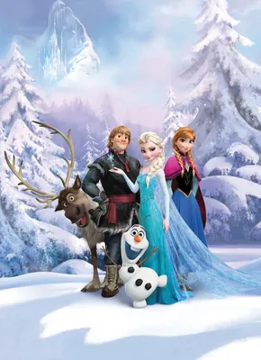 Zdjęcie produktu dla Disney fototapeta zamarznięta zimowa kraina niebieskim - 612293 - 184 x 254 cm