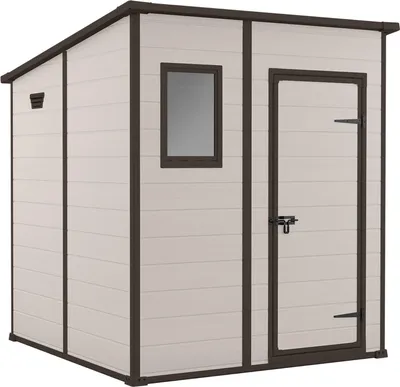 Produktbild von Gartenhaus Keter Manor Pent 6x6 - 185 x 185 x 200 cm - Beige