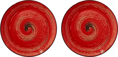 Immagine prodotto di Wilmax Piatto 25,5 cm rosso in porcellana, set da 2 WL-669214/A2
