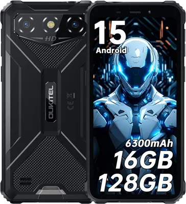 Produktbild von OUKITEL G3 Outdoor Handy 16GB+128GB(1TB) 6300mAh Outdoor Smartphone Ohne Vertrag 6,0'' Corning Glas 5 Bildschirm 13MP IP68/69K baustellenhandy,Schwarz