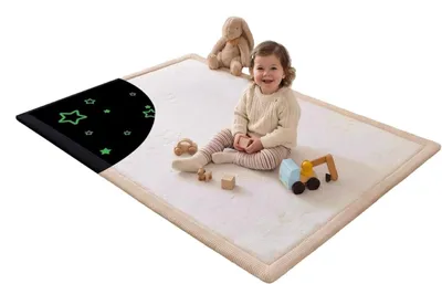 Productafbeelding van Premium Koraalvelours Babyspeelmat 170 x 120 cm - Zachte en Antislip Speelmat