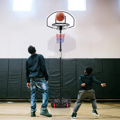Produktbild von Yaheetech Basketballkorb mit Ständer Basketballkorb Set Basketballanlage Outdoor & Indoor Tragbar Korbanlage Höhenverstellbar von 196 bis 251 cm Schwarz