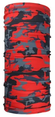 Image de Écharpe multifonction camouflage rouge | Sport et plein air | Femmes et hommes | Respirante, lavable, élastique | Bords cousus