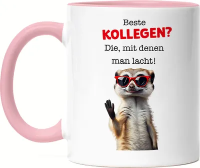 Produktbild von Beste Kollegen? Die mit denen man lacht Tasse Rosa Abschiedsgeschenk Kollege Kollegin
