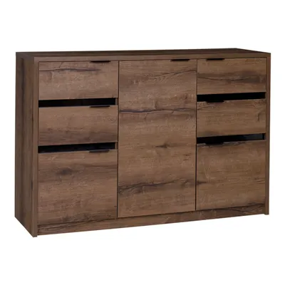 Obrázek produktu pro Komoda DENVI DV05 dub monastery /černý lesk