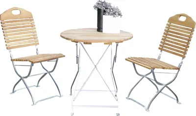 Produktbild von TPFGarden KURGARTEN KLAPPGARTEN-GARNITUR Bad Belzig 3-teilig aus Robinienholz, Stahlgestell Verzinkt