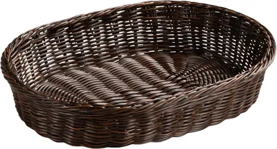 Image de Kesper 17649, corbeille à pain en résine tressée, 40 x 30 x 8 cm, marron et noir