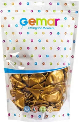 Zdjęcie produktu dla Balony metaliczne Złote, GM120, 33 cm, 50 szt.