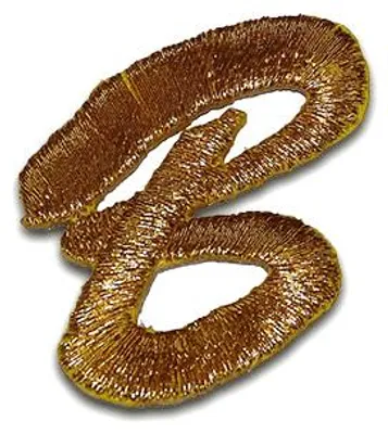 Produktbild von Buchstabe B 3.3x2.4cm: Alphabet Buchstaben Einzeln Auswählbar - Aufnäher, Bügelbild, Aufbügler, Applikationen, Patches, Flicken, Zum Aufbügeln