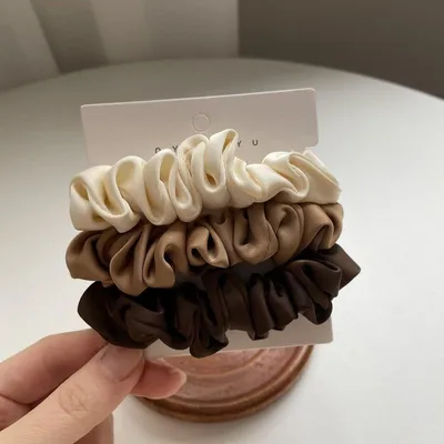 Obrázok produktu pre ECARLA - Sada vlasových pásikov v krémovej, karamelovej a čokoládovej farbe, 3 v 1
