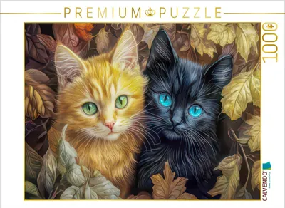 Produktbild von CALVENDO Puzzle Illustrationen von Katzen | 1000 Teile Lege-Größe 64x48cm Foto-Puzzle für glückliche Stunden