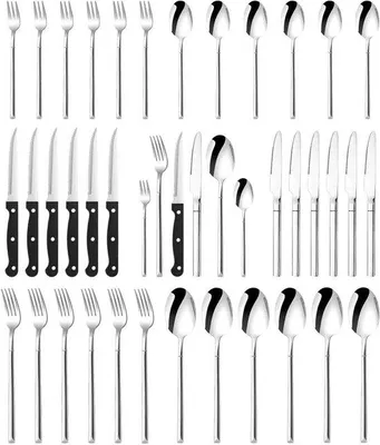 Produktbild von Besteckset für 6 Personen - 36-teiliges Edelstahlset - hochglanzpoliert - spülmaschinenfest - ShopFlot