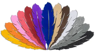 26 Filzfedern, 13 Farben, 2 mm, 15 cm, DIY-Basteln