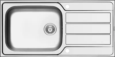 Produktbild von PYRAMIS Spüle ATHENA PLUS (100x50) 1B 1D aus Edelstahl / Ausschnittsmaß: 980x480 / Edelstahlspüle