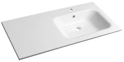 Obrázok produktu pre ARECA umývadlo z liateho mramoru 101 x 51,5 cm, pravé, biele