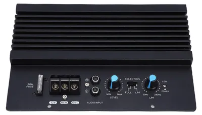 Image de Amplificateur audio pour voiture, 12 V, 600 W, en alliage d'aluminium haute performance, amplificateur de basses/subwoofers exposé pour véhicules