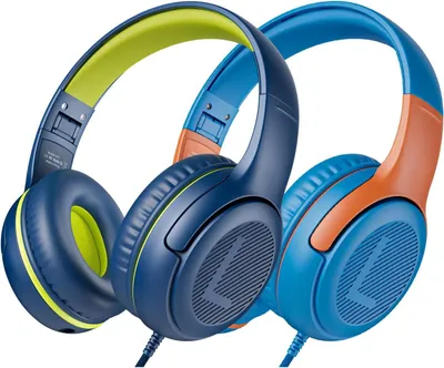 Produktbild von mit Mikrofon, Kopfhörer Kinder für Schule/Reisen/PC/Tablet, 85/94dB Lautstärkenbegrenzer, Stereo Sound, Faltbare, Einstellbar, Audio-Sharing