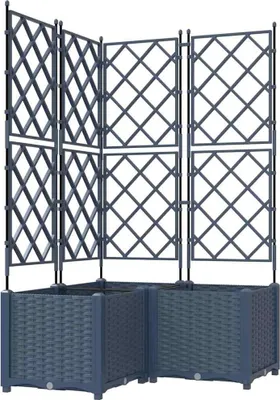 Obrázok produktu pre vidaXL Záhradný kvetináč, 3 ks, sivý, 80 x 80 x 143 cm, plast