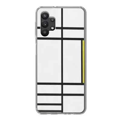 Produktbild von MuchoWow® Handyhülle Schutzhülle Hülle für Samsung Galaxy A32 5G Komposition in Weiß, Rot und Gelb - Piet Mondrian Silikon Softcase Handy Hülle - Softcase