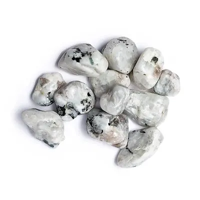 Produktbild von Weiße Mondstein-Trommelsteine, A-Qualität – ±250 g; ±3-4cm